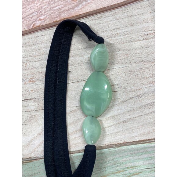 Lisa Curran Women’s One-Piece Swimsuit Size 4 Black Turquoise Strap Detail New - Picture 5 of 7